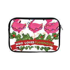 Flamingo T- Shirt Just A Girl Who Loves Flamingos And Christmas T- Shirt (1) Apple Ipad Mini Zipper Cases by ZUXUMI