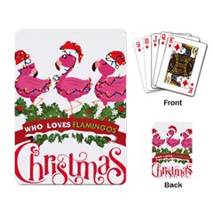 Flamingo T- Shirt Just A Girl Who Loves Flamingos And Christmas T- Shirt Playing Cards Single Design (rectangle) by ZUXUMI