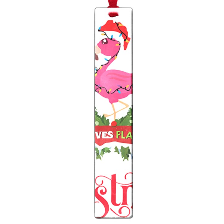 Flamingo T- Shirt Just A Girl Who Loves Flamingos And Christmas T- Shirt Large Book Marks