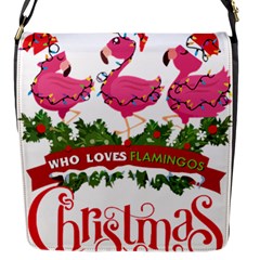 Flamingo T- Shirt Just A Girl Who Loves Flamingos And Christmas T- Shirt Flap Closure Messenger Bag (s)