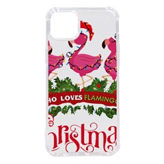 Flamingo T- Shirt Just A Girl Who Loves Flamingos And Christmas T- Shirt Iphone 14 Plus Tpu Uv Print Case by ZUXUMI