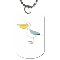 Pelican T-shirtwhite Look Calm Pelican 17 T-shirt Dog Tag (two Sides) by EnriqueJohnson