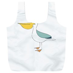 Pelican T-shirtwhite Look Calm Pelican 17 T-shirt Full Print Recycle Bag (xxxl)