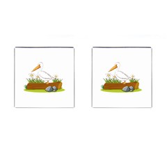 Pelican T-shirtwhite Look Calm Pelican 34 T-shirt (1) Cufflinks (square) by EnriqueJohnson