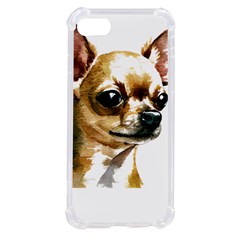 Brown Chihuahua T- Shirt Tan Brown Chihuahua Watercolor Portrait T- Shirt Iphone Se by JamesGoode