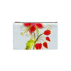 Flowers Art T- Shirtflower T- Shirt Cosmetic Bag (small)