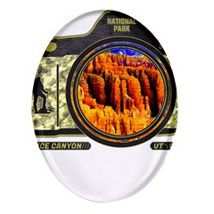 Bryce Canyon National Park T- Shirt Bryce Canyon National Park Adventure, Utah, Photographers T- Shi Oval Glass Fridge Magnet (4 Pack) by JamesGoode