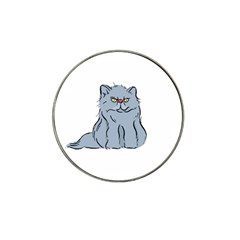 Persian Cat T-shirtwhite Look Calm Persian Cat 03 T-shirt (1) Hat Clip Ball Marker by EnriqueJohnson