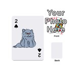 Persian Cat T-shirtwhite Look Calm Persian Cat 03 T-shirt (1) Playing Cards 54 Designs (Mini) Front - Spade2