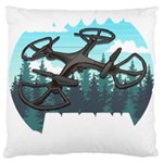 Build Crash Repeat Drone T- Shirt Build Crash Repeat Funny Drone Pilot Flying Pun T- Shirt Large Cushion Case (One Side) Front