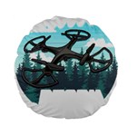 Build Crash Repeat Drone T- Shirt Build Crash Repeat Funny Drone Pilot Flying Pun T- Shirt Standard 15  Premium Round Cushions Front