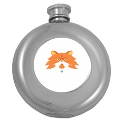 Persian Cat T-shirtwhite Look Calm Persian Cat 04 T-shirt Round Hip Flask (5 Oz) by EnriqueJohnson