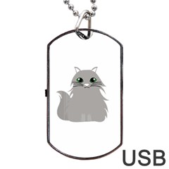 Persian Cat T-shirtwhite Look Calm Persian Cat 09 T-shirt (1) Dog Tag Usb Flash (two Sides) by EnriqueJohnson