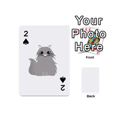 Persian Cat T-shirtwhite Look Calm Persian Cat 09 T-shirt Playing Cards 54 Designs (mini) by EnriqueJohnson