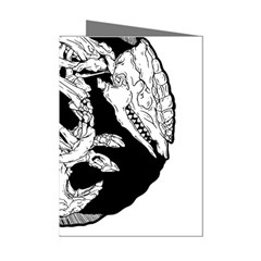 Fossil T- Shirt Armadillo Fossil X Inktober 22 - Black Design T- Shirt Mini Greeting Cards (pkg Of 8) by ZUXUMI