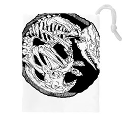 Fossil T- Shirt Armadillo Fossil X Inktober 22 - Black Design T- Shirt Drawstring Pouch (4xl) by ZUXUMI