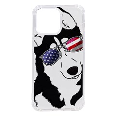 Fourth Of July T- Shirt Patriotic Husky T- Shirt Iphone 14 Pro Max Tpu Uv Print Case by ZUXUMI