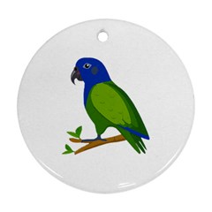 Pionus T-shirtwhite Look Calm Pionus 01 T-shirt Round Ornament (two Sides) by EnriqueJohnson