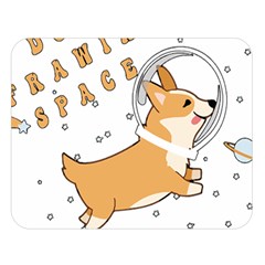 Frawing Space Dog Lover T- Shirt Cool Dog Frawing Space Dog Lover T- Shirt Two Sides Premium Plush Fleece Blanket (large) by ZUXUMI