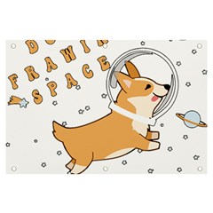 Frawing Space Dog Lover T- Shirt Cool Dog Frawing Space Dog Lover T- Shirt Banner And Sign 6  X 4  by ZUXUMI