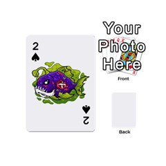 Piranha T-shirtwhite Look Calm Piranha 27 T-shirt Playing Cards 54 Designs (mini) by EnriqueJohnson