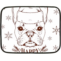 French Bulldog Christmas T- Shirt Happy Christmas Santa Frenchie T- Shirt Fleece Blanket (mini) by ZUXUMI