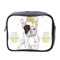 French Bulldog Christmas T- Shirt Happy New Year Frenchie Bulldog T- Shirt Mini Toiletries Bag (two Sides) by ZUXUMI