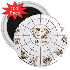 Pisces T-shirtpisces Gold Edition - 12 Zodiac In 1 T-shirt 3  Magnets (100 Pack) by EnriqueJohnson