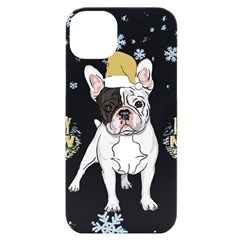 French Bulldog Christmas T- Shirt Happy New Year Frenchie Bulldog T- Shirt Iphone 14 Plus Black Uv Print Case by ZUXUMI