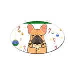 French Bulldog T- Shirt Cute French Bulldog Christmas T- Shirt (1) Sticker Oval (10 pack) Front