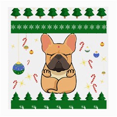 French Bulldog T- Shirt Cute French Bulldog Christmas T- Shirt Medium Glasses Cloth by ZUXUMI