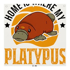 Platypus T-shirtplatypus Home T-shirt Banner And Sign 3  X 3  by EnriqueJohnson