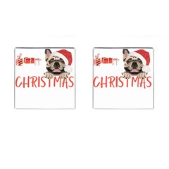 French Bulldog T- Shirt French Bulldog Merry Christmas T- Shirt (2) Cufflinks (square) by ZUXUMI