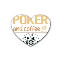 Poker T-shirtif It Involves Coffee Poker T-shirt Rubber Coaster (heart) by EnriqueJohnson