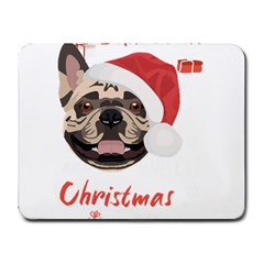 French Bulldog T- Shirt French Bulldog Merry Christmas T- Shirt Small Mousepad by ZUXUMI