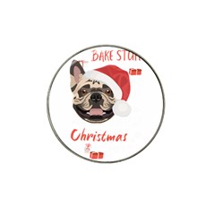 French Bulldog T- Shirt French Bulldog Merry Christmas T- Shirt Hat Clip Ball Marker by ZUXUMI