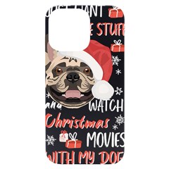 French Bulldog T- Shirt French Bulldog Merry Christmas T- Shirt Iphone 14 Pro Max Black Uv Print Case by ZUXUMI