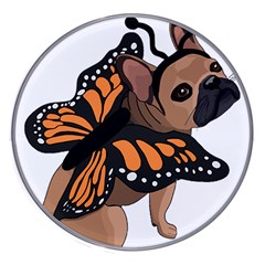 French Bulldog T- Shirt Frenchie Butterfly T- Shirt Wireless Fast Charger(white) by ZUXUMI