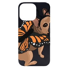 French Bulldog T- Shirt Frenchie Butterfly T- Shirt Iphone 14 Pro Max Black Uv Print Case by ZUXUMI