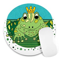 Frog Lovers Gift T- Shirtfrog T- Shirt Round Mousepad by ZUXUMI