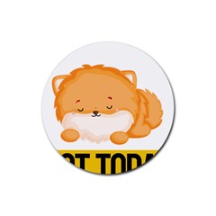 Pomeranian T-shirtnope Not Today Pomeranian 31 T-shirt Rubber Round Coaster (4 Pack) by EnriqueJohnson