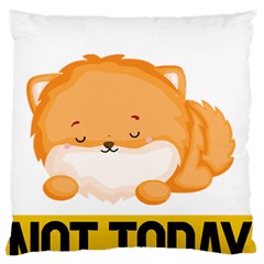 Pomeranian T-shirtnope Not Today Pomeranian 31 T-shirt Large Premium Plush Fleece Cushion Case (two Sides) by EnriqueJohnson