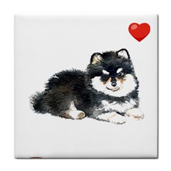 Pomeranian T-shirtsteal Your Heart Pomeranian 52 T-shirt Tile Coaster by EnriqueJohnson