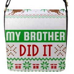 Funny Christmas Sweater T- Shirt Dear Santa My Brother Did It T- Shirt Flap Closure Messenger Bag (s) by ZUXUMI