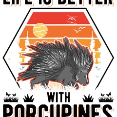 Porcupine T-shirtlife Is Better With Porcupines Porcupine T-shirt Play Mat (square) by EnriqueJohnson