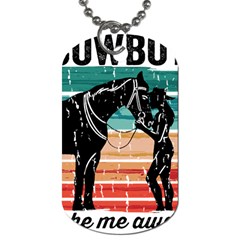 Funny Cowgirl T- Shirt Funny Cowgirl T- Shirt Dog Tag (one Side) by ZUXUMI