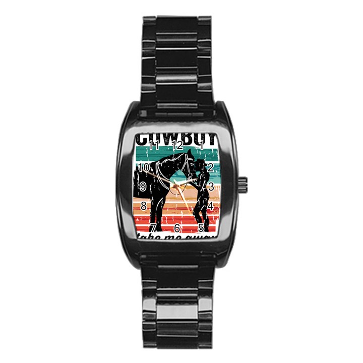 Funny Cowgirl T- Shirt Funny Cowgirl T- Shirt Stainless Steel Barrel Watch