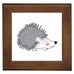 Porcupine T-shirtwhite Look Calm Porcupine 03 T-shirt Framed Tile by EnriqueJohnson