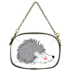 Porcupine T-shirtwhite Look Calm Porcupine 03 T-shirt Chain Purse (two Sides)