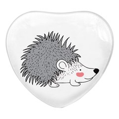 Porcupine T-shirtwhite Look Calm Porcupine 03 T-shirt Heart Glass Fridge Magnet (4 Pack) by EnriqueJohnson